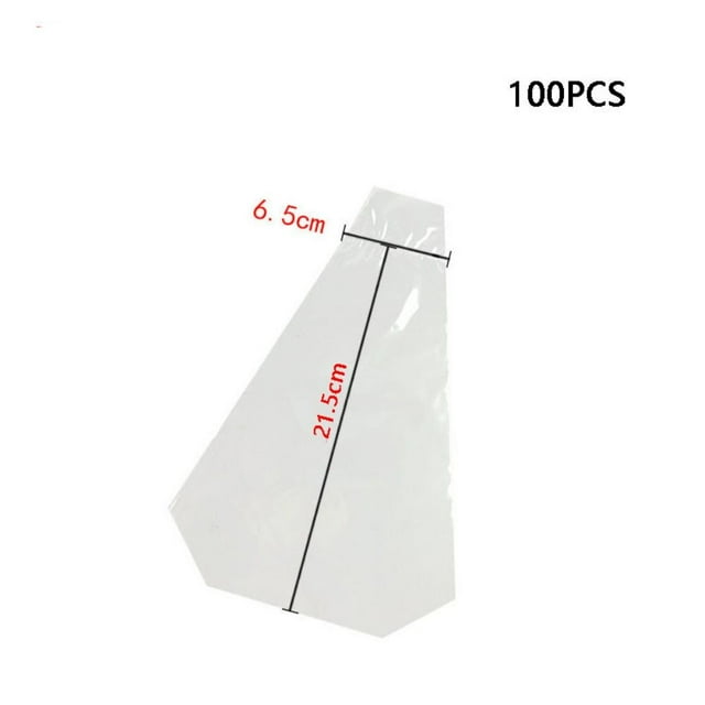 100pcs Plastic Disposable Sandwich Packaging Bag Transparent Easy To Tear Bread Bags Triangle Printed Sandwich Wrappers Wedding