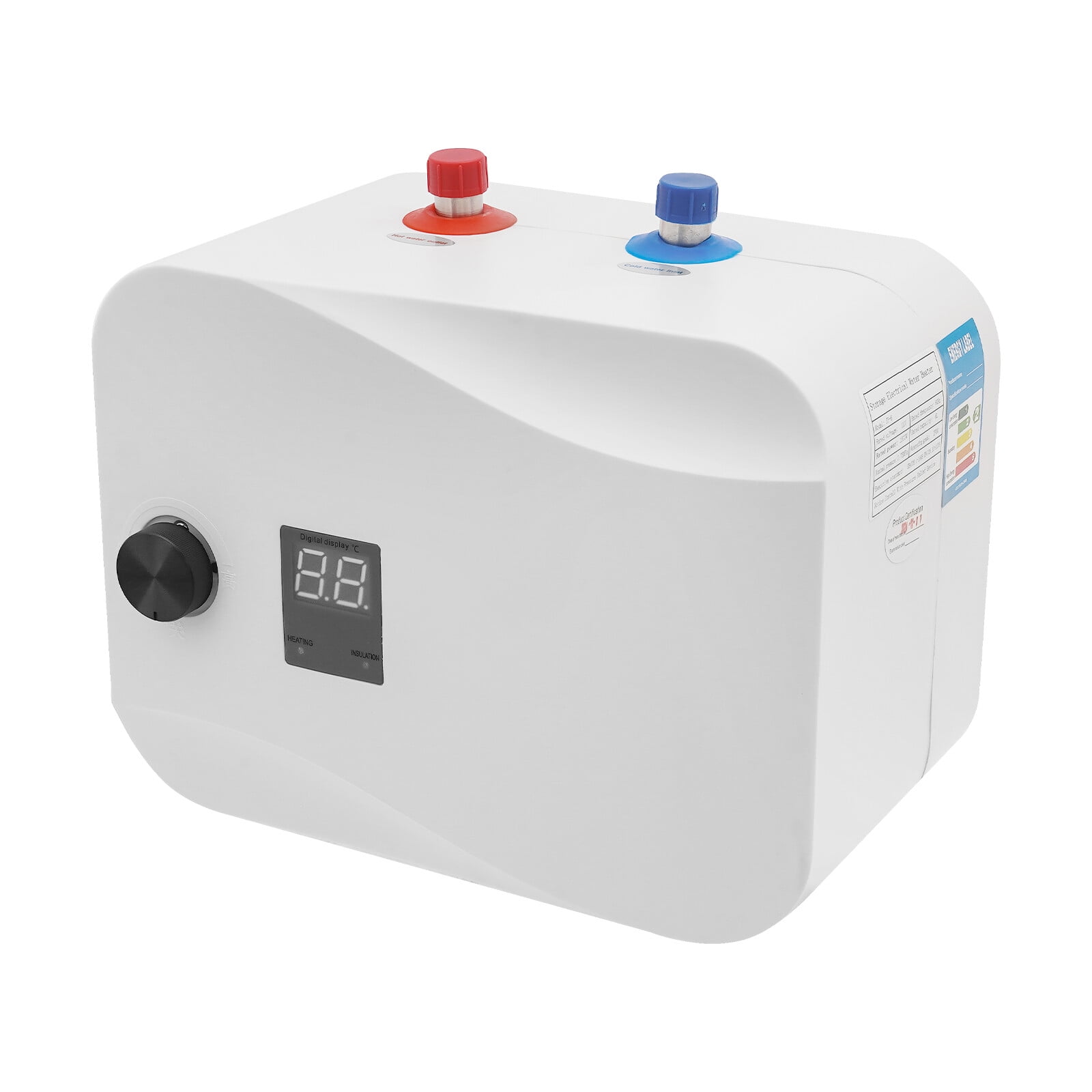Miumaeov 6L/1.59Gal Vertical Electric Water Heater Mini Tank Hot Water Heater 1500W 110V 86-149°F