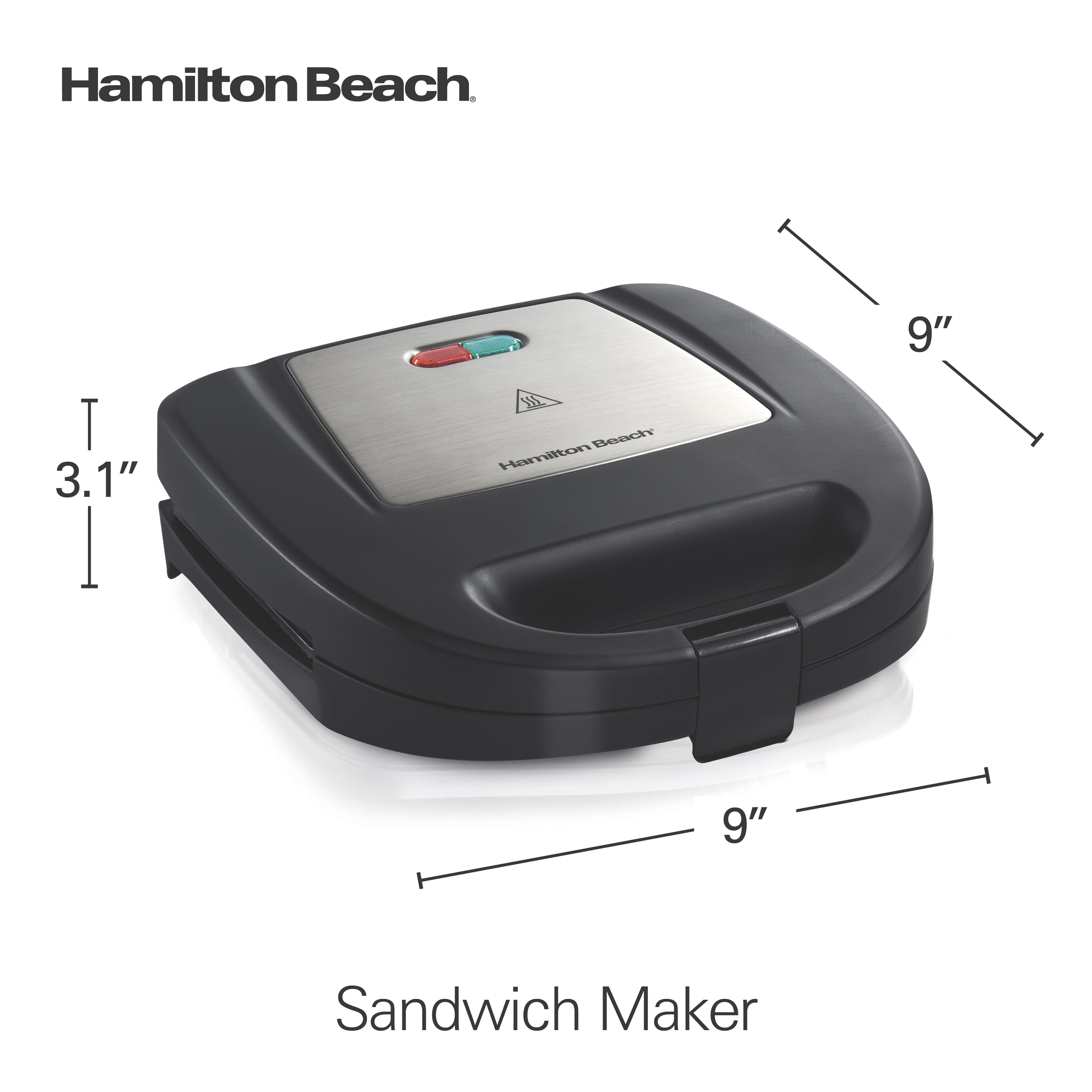 Hamilton Beach 600 W Silver Non-Stick Breakfast Sandwich Maker 25475 - The  Home Depot