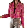 thumbnail image 1 of Pompotops Mode Femmes Tenue d'Affaires Cardigan à Manches Longues Veste Courte en Solde, 1 of 8