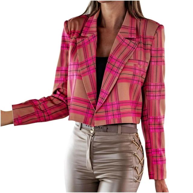 Pompotops Mode Femmes Tenue d'Affaires Cardigan à Manches Longues Veste Courte en Solde
