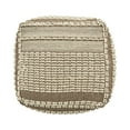 thumbnail image 5 of Rustic Wool and Cotton Large Pouf,Brown,Brown+Beige Wool Furniture Primary Living Space Ottomans, 5 of 7
