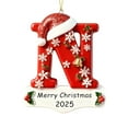 thumbnail image 2 of Personalized Initial Christmas Ornaments 2025, DIY Christmas Ornaments Tree Hanging, A-Z Letter Ornament, Resin Ornament for Christmas Tree, Xmas Gifts for Family Friends (N), 2 of 9