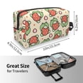 thumbnail image 4 of Goofa Frog Hold Strawberry Printed Toiletry Bag with Handle,Large Capacity Travel Makeup Cosmetic Bag for Women, Carry on Airport Airline Compliant Bag, 4 of 9