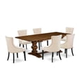 thumbnail image 2 of East West Furniture Table Top- Table Pedestal Parson Chairs, LAFR7-81-02, 2 of 5