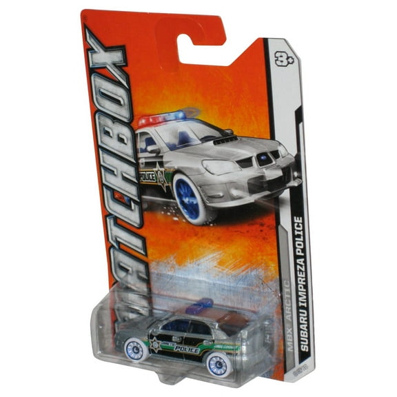 Matchbox MBX Arctic (2011) Silver Subaru Impreza Police Toy Car 78/120