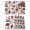 Red, variant on Black Cat Placemats Set of 2, Cotton Linen Fabric Place Mats, Cartoon Modern Art Washable Decorative Table Mats Protector for Home Kitchen Dining Wedding Party Coffee Tables