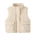 thumbnail image 2 of LYMAYTER Toddler Kids Zipper Vest Jacket for Boys Girls Casual Sleeveless Coat Pullover down Outerwear Coat for Infant 6 Months to 4 Years, 2 of 9