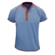 thumbnail image 2 of Camisa Henley Gleam Ledra E, azul claro, mezcla de algodón, para hombre, talla S, 2 of 4