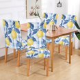 thumbnail image 2 of Yayeee 2 Pack Dining Chair Covers Stretch Parson Chairs Slipcovers Seat Protector, Light Blue Lemon, 2 of 6