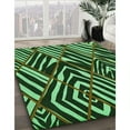 thumbnail image 2 of Ahgly Company Indoor Round Patterned Dark Forest Green Area Rugs, 7' Round, 2 of 6