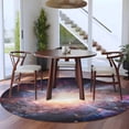 thumbnail image 3 of Round Rugs 5 Ft, Universe Explosion Non Slip Area Rugs for Kitchen Bedroom Entryway, Modern Abstract Galaxy Universe Washable Carpet Runner Rug Floor Mats for Bedroom Home Decor, 3 of 8