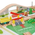 thumbnail image 6 of Teamson Kids Preschool Play Lab 85-Piece Wooden Train Table & Town Playset, 6 of 15