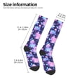 thumbnail image 4 of Fotbe White Skull Flower print Women's Men's Novelty Crew Socks Cotton Socks Knee High Socks for Walking,Running,Nurses,Pregnancy, 4 of 8