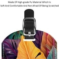 thumbnail image 4 of Square 2Pack PU Leather Tropical Leaves Cruise Luggage Tag with Privacy Cover and Name ID Tag for Travel Handbags Backpacks Luggage Tags, 4 of 6