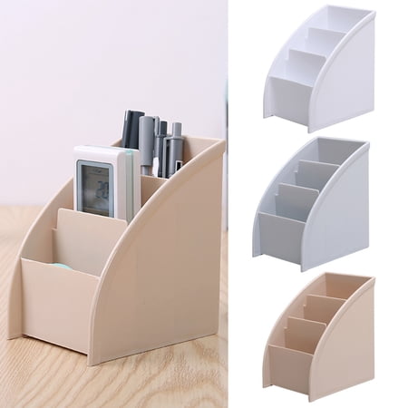 Limei 3 Slot Plastic Remote Control Frame Media Organizer Office Supply Storage Rack Pen Storage Box