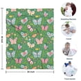 thumbnail image 4 of Cartoon Butterfly Flower Leaf Green Pattern Blanket,Comfortable Soft Flannel Throw Blanket,All Season,Warm Lightweight Blankets for Sofa Bed Couch Living Room Chair,30"x40", 4 of 4