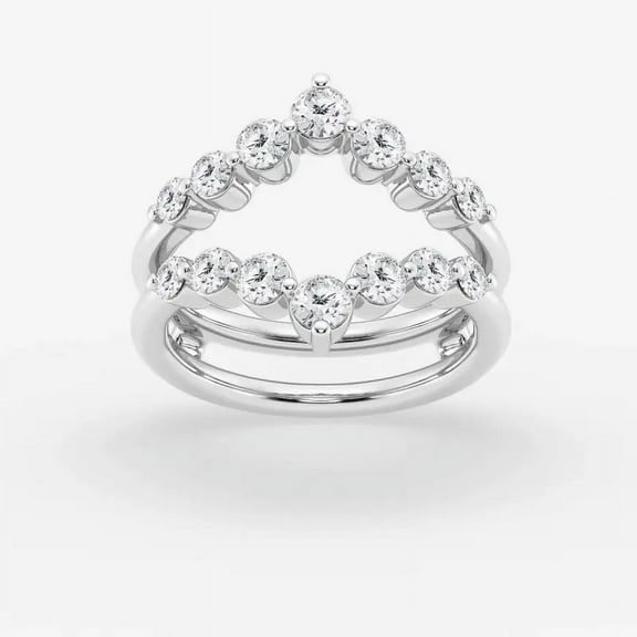 Cloud Jewel 14K White Gold Plated Ring - 1.4 Ct Round Cut Lab Created Diamond Solitaire Ring for Women's - Latest Engagement Diamond Ring for Wife - Wedding Proposal Ring for Her - Gifts for Her