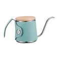 thumbnail image 2 of Hervidor de café con cuello de cisne y tapa de piel sintética, con indicador de nivel de agua, para café por goteo, para bar interior y exterior verde, 2 of 8