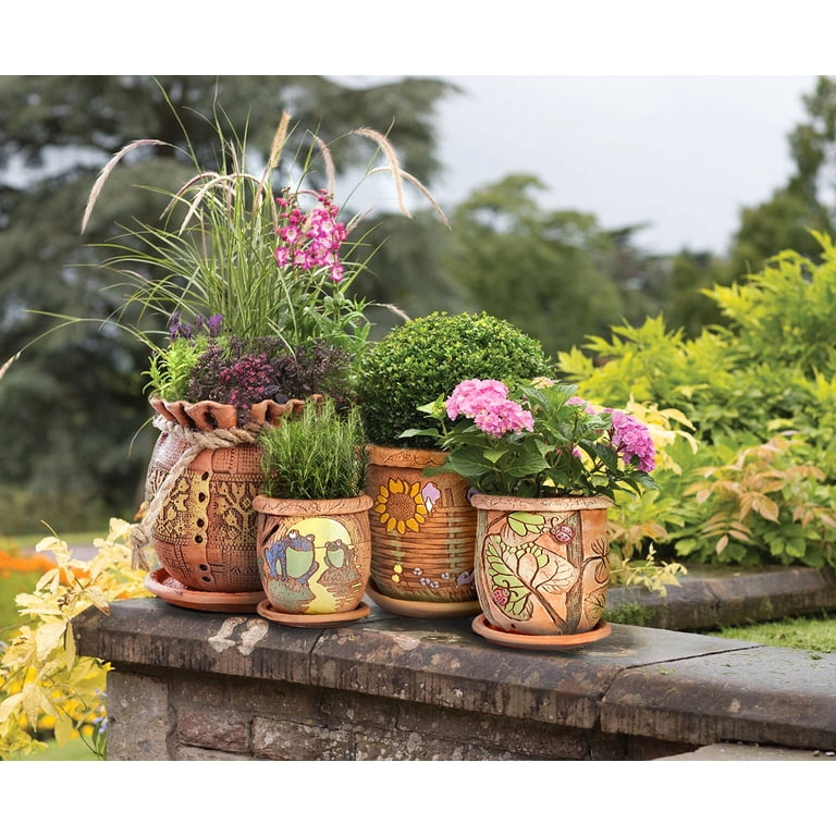 shallow pots for succulents ARTKETTY Succulent Pots, Ceramic Succulent Planters Pots with Drainag –  artketty main image 1