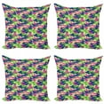 thumbnail image 1 of Ambesonne Abstract Throw Pillow Cover 4 Pack, Modern Design Wave, 20", Multicolor, 1 of 2