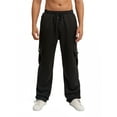 thumbnail image 3 of Liacowi Men's Casual Cargo Sports Trousers, Drawstring Elastic Waist Loose Thicken Dance Jogger Pants, 3 of 9