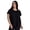 Black, variant on Active Women's Plus Size Yoga V-Neck Soft Jersey Tee