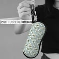 thumbnail image 5 of KLL Tulips Flowers Print Eyeglass Case for Men & Women's Classy Travel Eyewear Holder Case Zipper Eyeglasses Case With Hook, 5 of 6