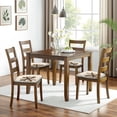 thumbnail image 6 of Brown Flowers Pattern Seat Covers for Dining Room Chairs Set Of 4,Stretch Printed Washable Chair Seat Cover with Elastic Ties and Button,Removable Waterproof Couch Cushion Covers, 6 of 6