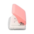 thumbnail image 4 of Perforadora de papel de hojas sueltas de mano, perforadora rosa de 3 agujeros con capacidad para 5 hojas, 4 of 8