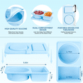 thumbnail image 2 of 3 Pack Silicone Reusable Snack Containers with Lids, Double Compartment Snackle Box Containers, Salad Dressing, 2 of 6