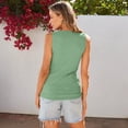 thumbnail image 4 of SUNBS Tank Tops for Women Summer Casual Camisole Tops Ribbed Sleeveless Henley Shirts Basic Clothing, 4 of 8