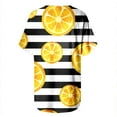 thumbnail image 4 of Hauts d'Été Grande Taille pour Femmes Col Rond Imprimé Manches Courtes T-Shirt Blouse Ample Col en V T-Shirt Femmes en Solde, 4 of 5