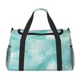 thumbnail image 1 of Fotbe Blue Marble Bolsa de Viaje con Estampado, Bolsa de Fin de Semana para Mujer con Compartimento para Zapatos, Bolsa de Gimnasio con Bolsillo Húmedo, 1 of 7