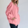 thumbnail image 5 of Women's Zip Up Y2K Hoodies 2026 Spring Casual Long Sleeve Sweatshirts Fall Winter Track Jackets with Pockets Pink 3XL, 5 of 7