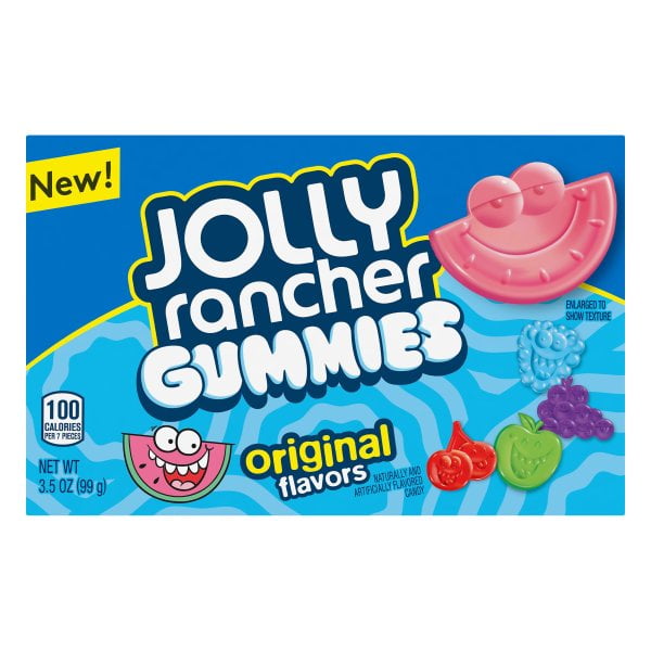 JOLLY RANCHER GUMMIES Original Fruit Candy, 3.5 oz, Box