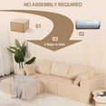 thumbnail image 6 of LiviNest Modular Sectional Sofa: Modern L-Shape Couch with Chaise & Deep Seat - Premium Flannel Upholstered Furniture for Living Room & Bedroom - No Assembly Required & Pet Friendly Design, 6 of 6