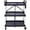 Black and Silver, variant on The Iron Hearth 4 Pcs, Swivel Caster Wheels, Heavy Duty Steel Frame, Deluxe Cross Strap Design, Powder Coated Steel Construction, 4 Pack