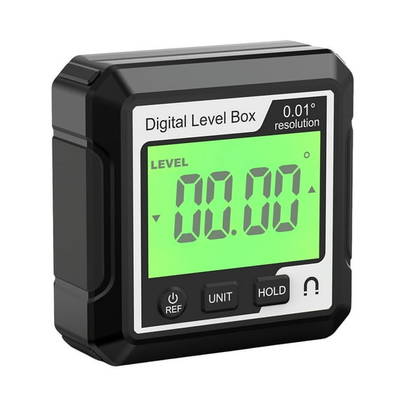 Portable Digital Angle Gauge with High Accuracy and Magnet for Carpentry and Building Applications