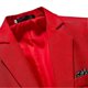 thumbnail image 4 of Mens Business Slim Fit Suit Jacket Casual One Button Notched Lapel Solid Color, 4 of 5