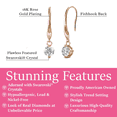 thumbnail image 2 of Cate & Chloe Veronica 18k Rose Gold Plated Drop Earrings with Swarovski Crystals Gift for Women, 2 of 10