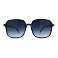 thumbnail image 2 of Womens Classy Thin Plastic Large Rectangle Simple Fashion Sunglasses Purple - Navy, 2 of 4