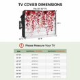 thumbnail image 3 of Outdoor TV Cover 36 to 39 Inches, Red Eucalyptus Leaves Abstract Branch Retro Wood Grain Waterproof and Weatherproof TV Cover with Remote Control Pocket, Flat Screen TV Cover Protector for Outside TV, 3 of 6