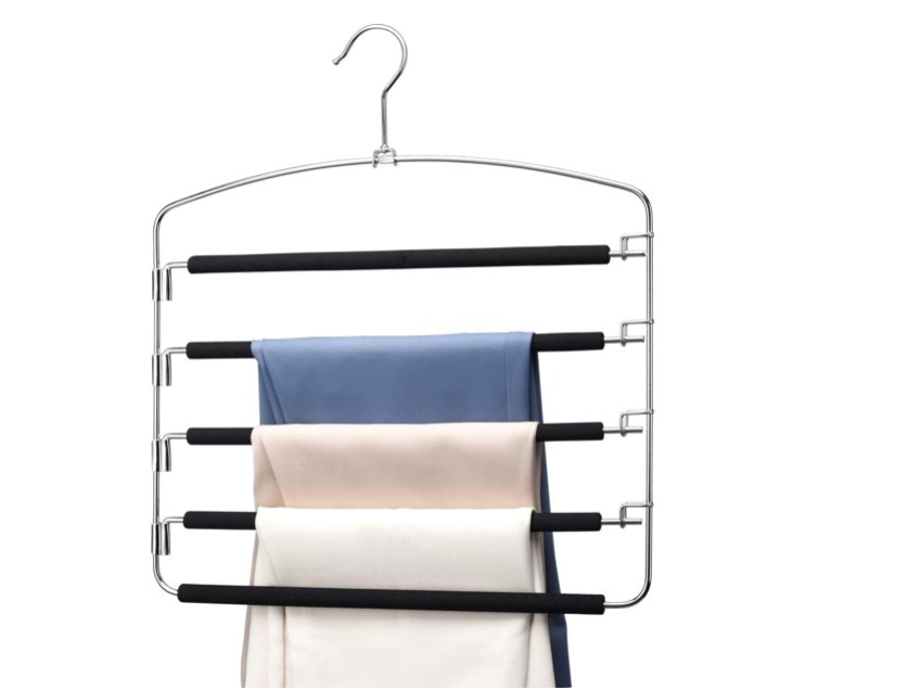 Pants Hangers Non Slip 1 Pack Space Saving Hangers MultiLayer Swing