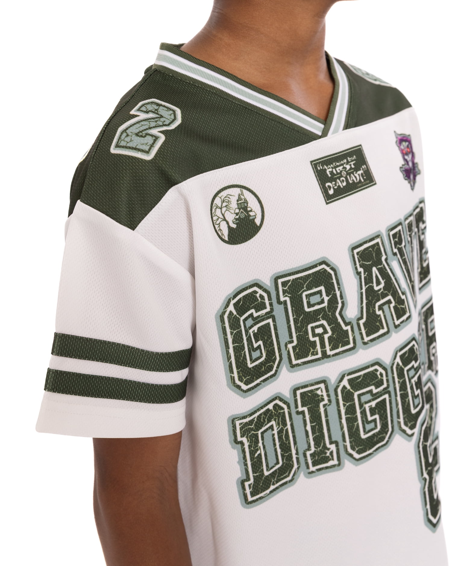 Monster Jam Boys V Neck Graphic Football Jersey and Shorts Set, Sizes 4-16