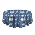 thumbnail image 5 of Baseball Stars Pattern Round Tablecloth 60"x60",Wrinkle Wipeable Table Cloth for Kitchen Dining Room Picnic Patio Party, 5 of 6