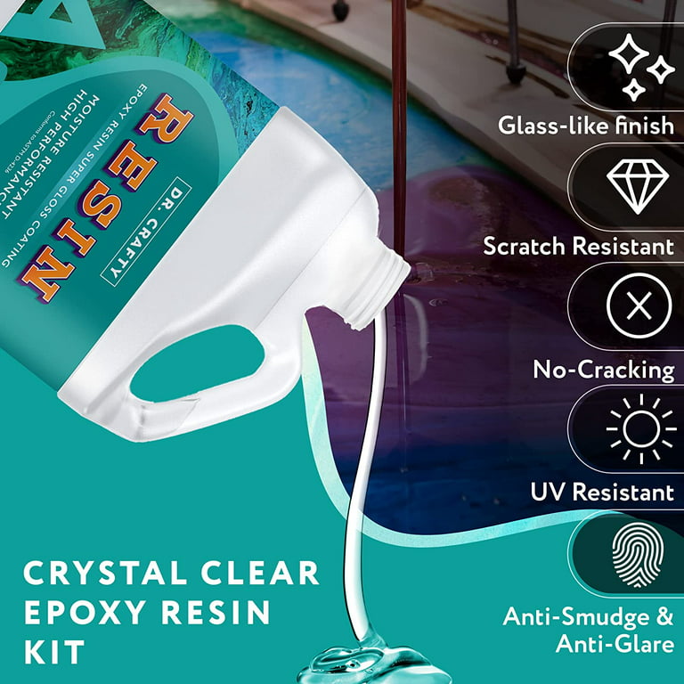 Gold Coast Supply 64 oz | Epoxy Resin Crystal Clear for Art Making | Non-Toxic UV Resistant