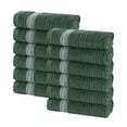 thumbnail image 3 of Superior Cotton Ribbed Geometric Face Towel Washcloth Set of 12, Ultra Soft Quick Dry, Forest Green, 3 of 12