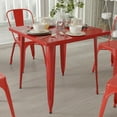 thumbnail image 3 of Merrick Lane 31.5" Square Metal Table for Indoor and Outdoor Use in Red, 3 of 8