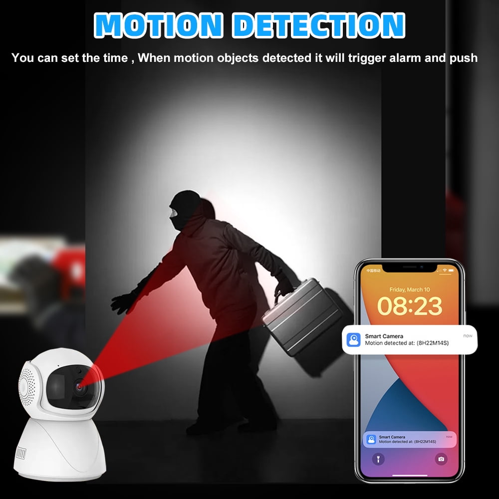 Home Security Camera,DFITO 1080p HD 5Ghz Wifi Indoor Camera, 360 Degree Panoramic Camera, Cam Monitor for Baby/Pet